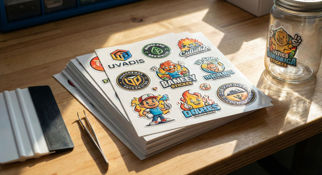 Custom UV Stickers By Size