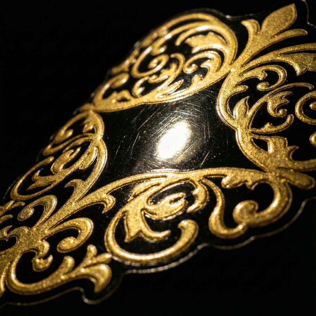 Mettalic gold uv dtf stickers