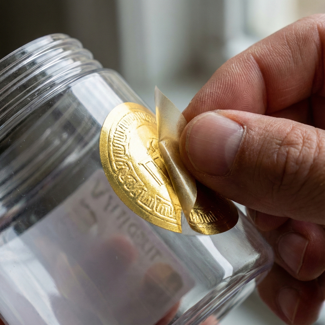 Mettalic gold uv dtf stickers