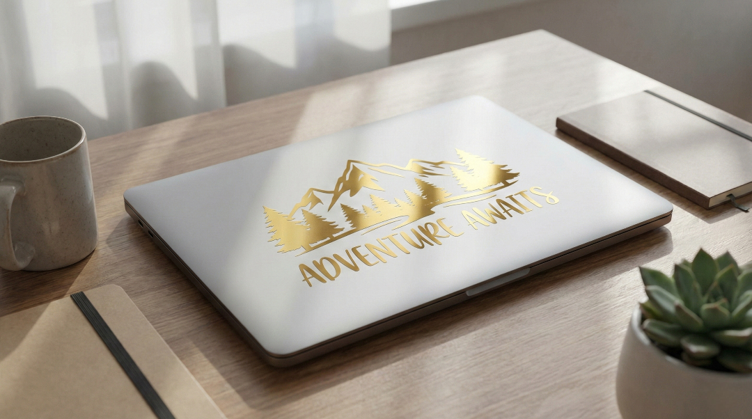 Mettalic gold uv dtf stickers