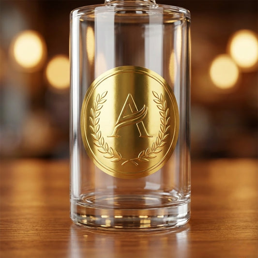 Mettalic gold uv dtf stickers